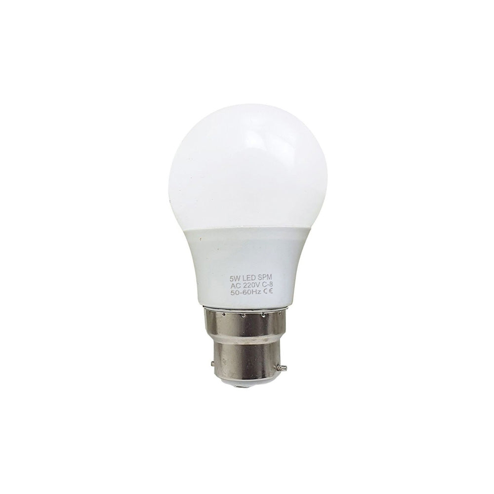 B22 5W LED Non Dimmable Energy Saving Light Bulbs - Warm White