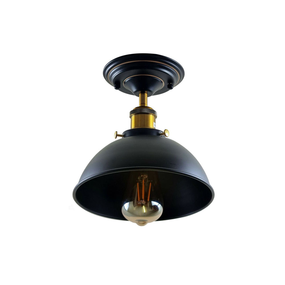 Dome Vintage Style Flush Ceiling Light in 3 Colours