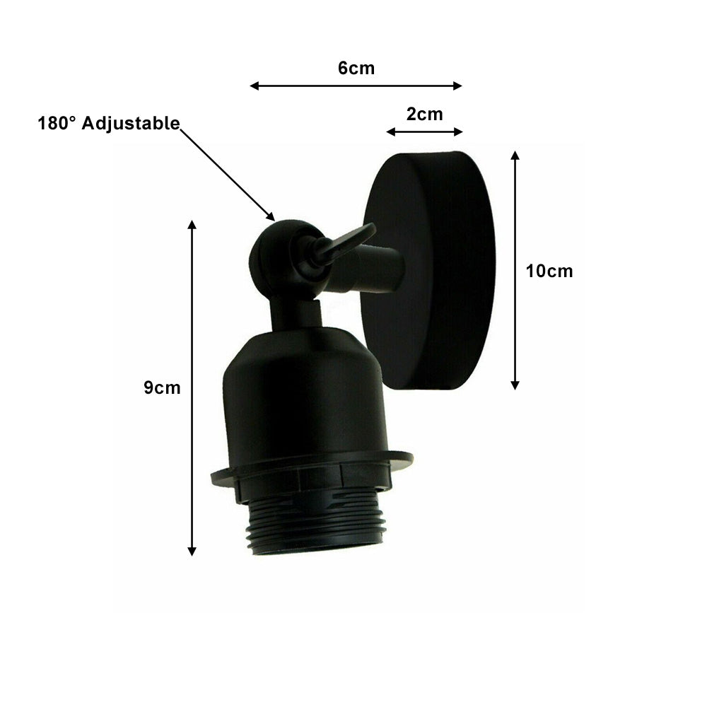 Rose Gold Industrial Adjustable Wall Light - Without Bulb