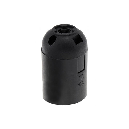 Black E27 Plastic Pendant Lamp Holder - Edison Screw Bulb Holder