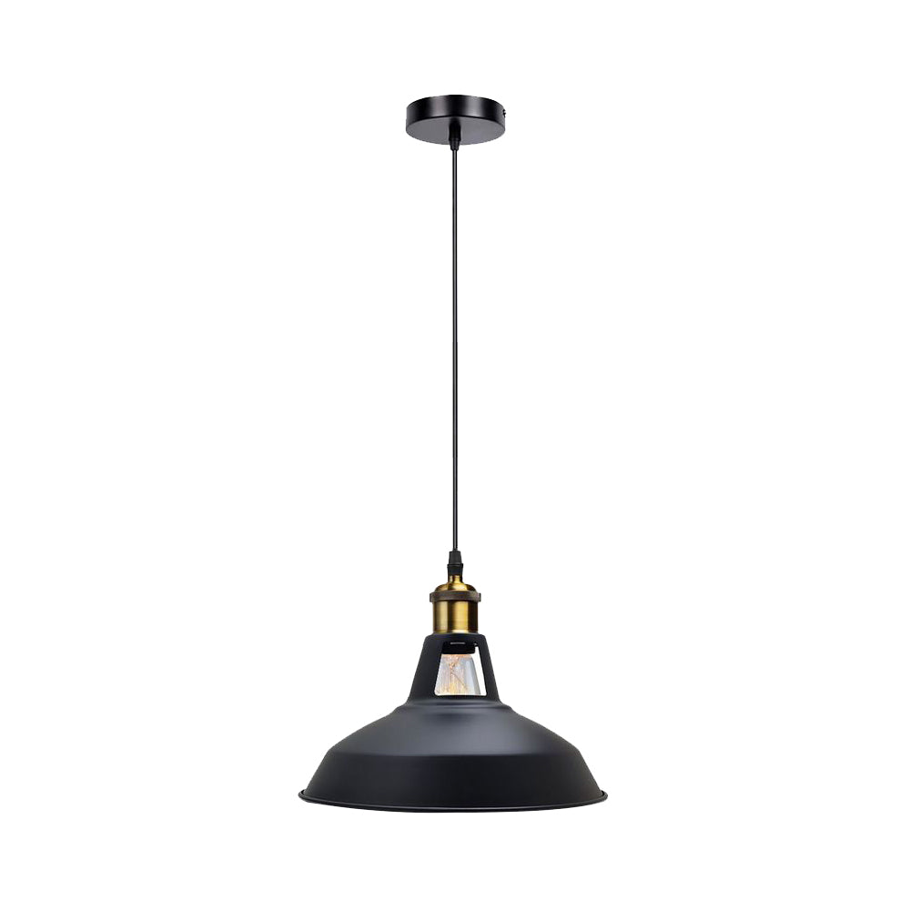Black (Black Inner) Barn Industrial Pendant Light