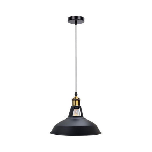 Black (Black Inner) Barn Industrial Pendant Light