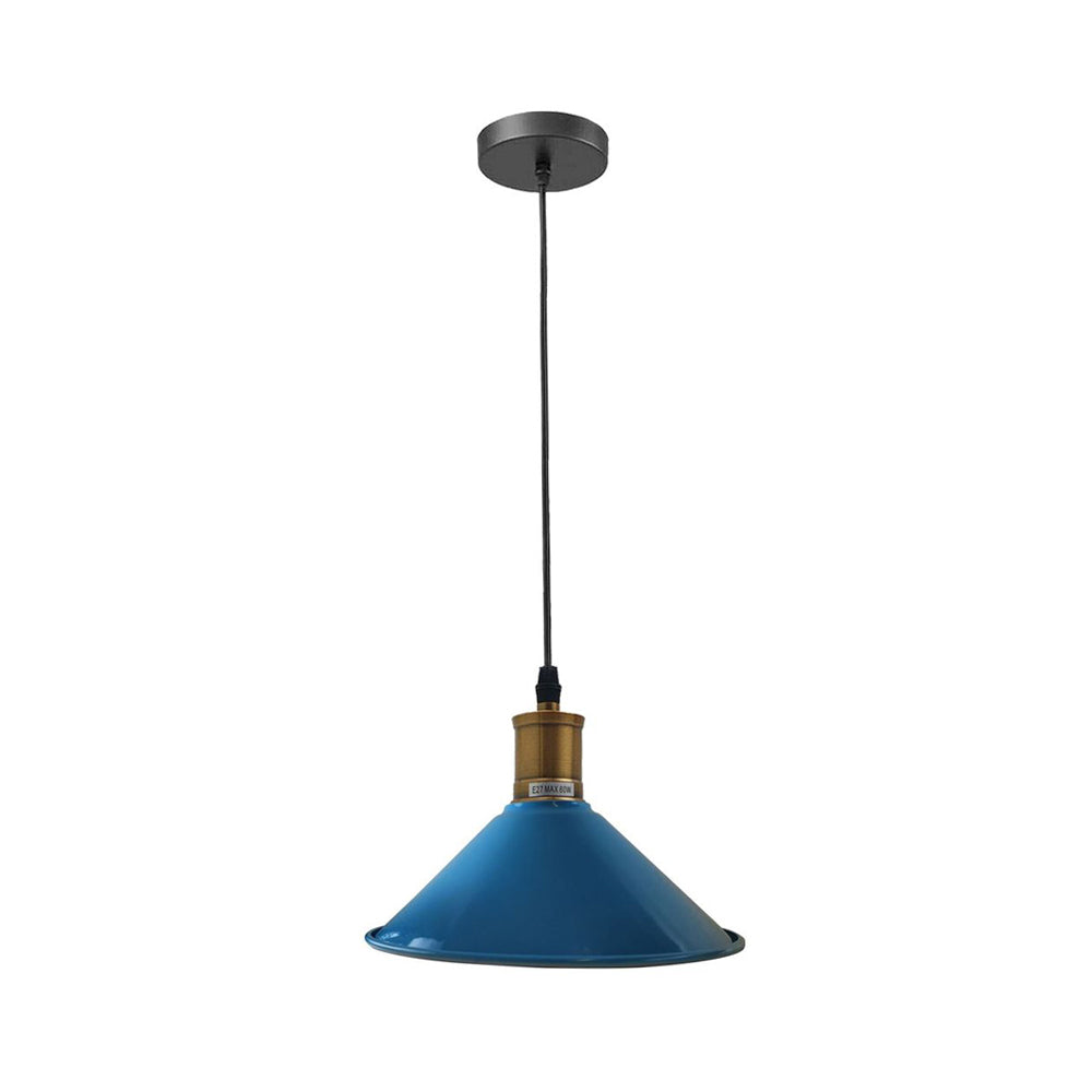 Blue Cone Industrial Style Pendant Light