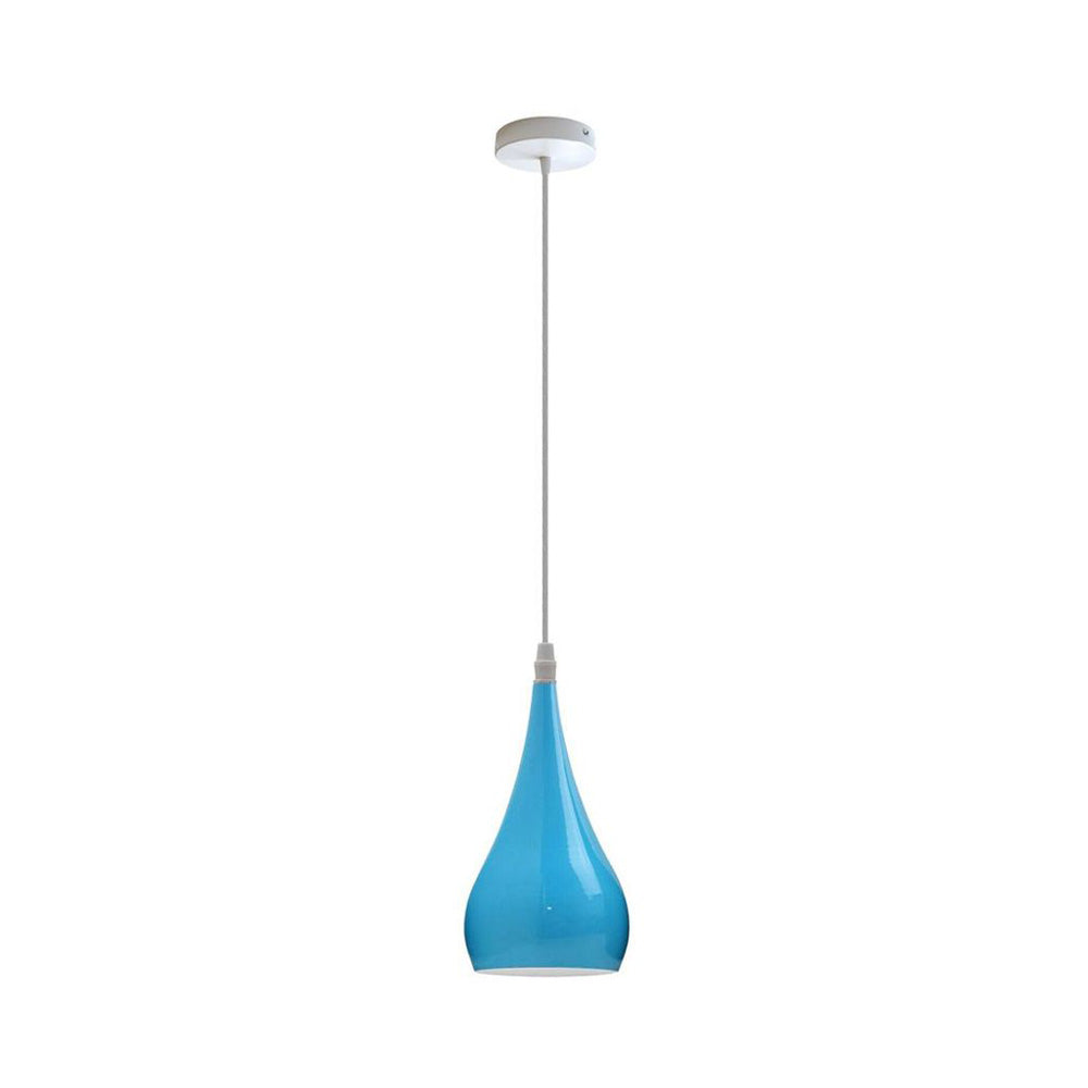 Blue & White Teardrop Pendant Light