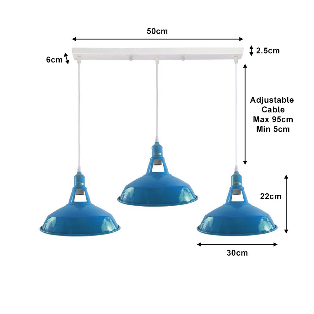 Blue Barn Industrial Style 3 Light Pendant