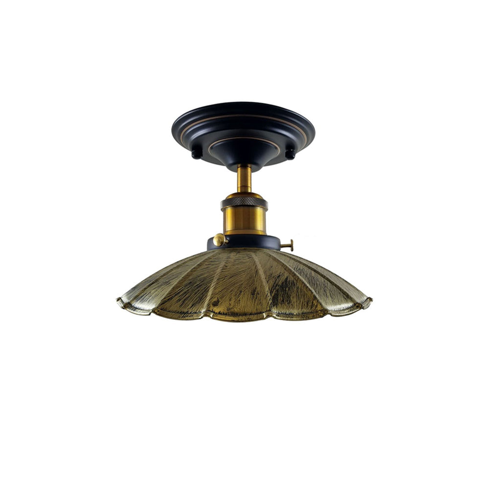 Umbrella Vintage Style Flush Ceiling Light in 5 Colours