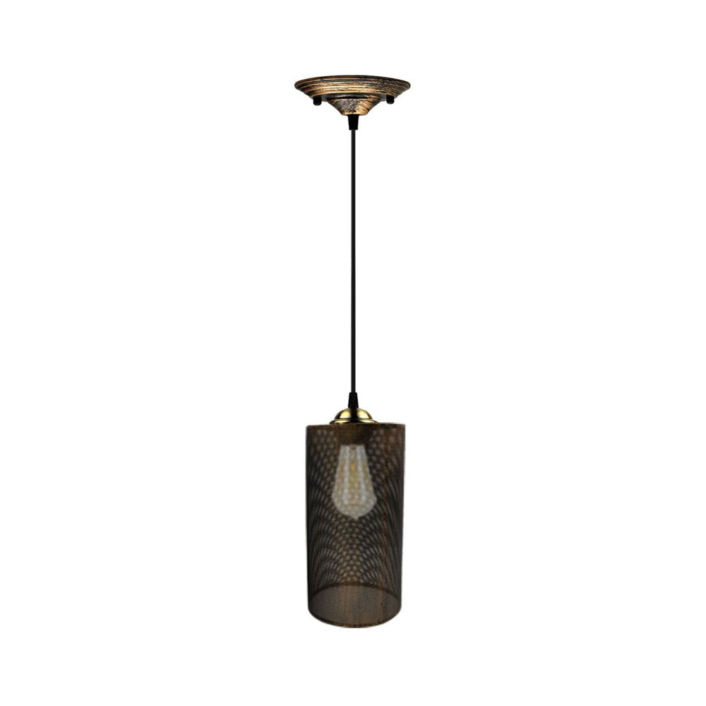Cage Cylinder Pendant Light in 5 Colours