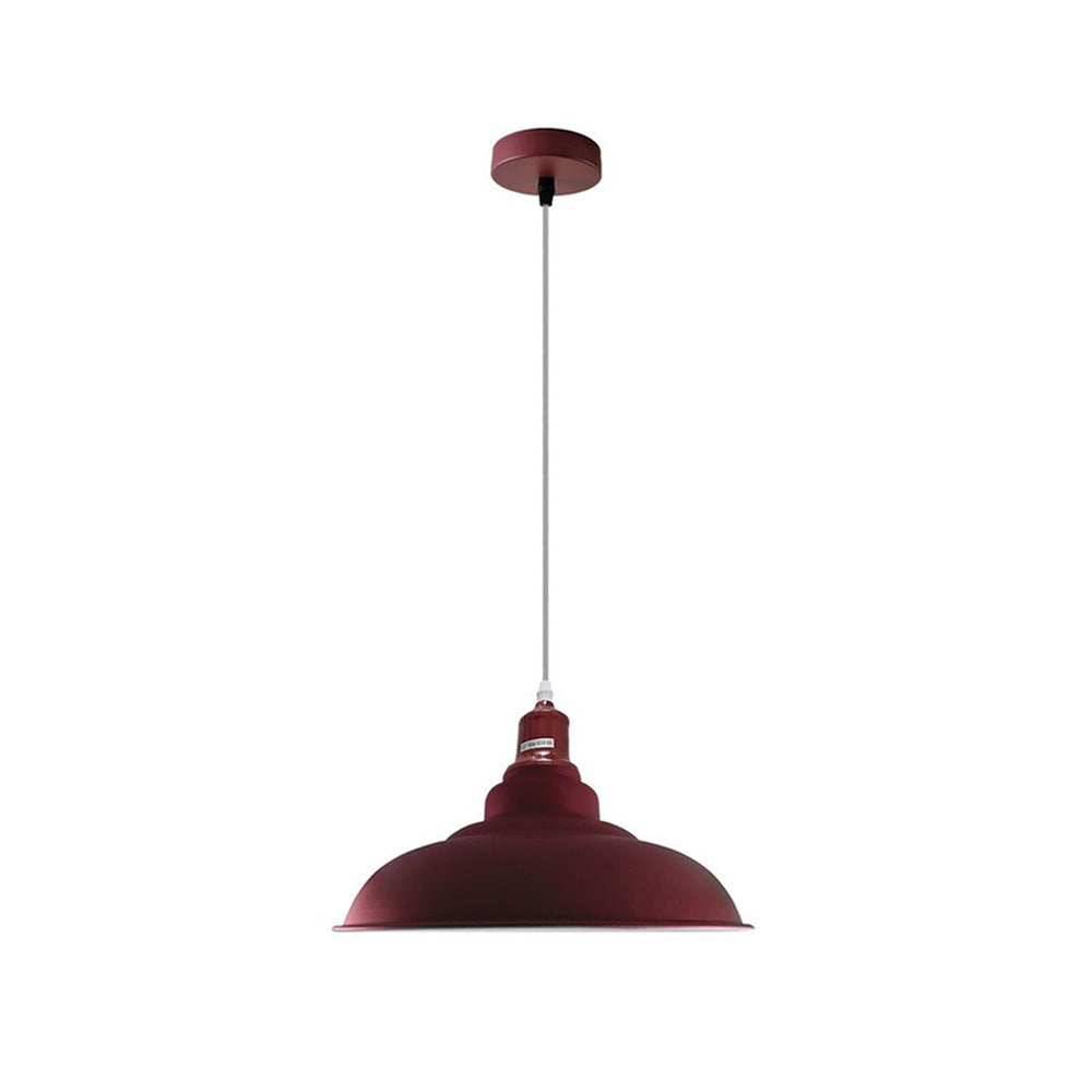 Burgundy Bowl Retro Ceiling Pendant Light