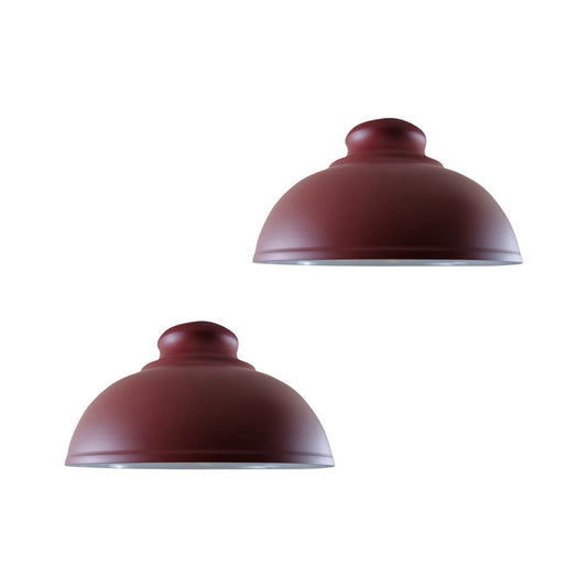 Burgundy Dome Vintage Light Shade - Medium - 2 Pack
