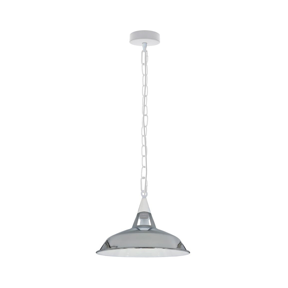 Barn Style Industrial Pendant Light in 5 Colours - With Chain