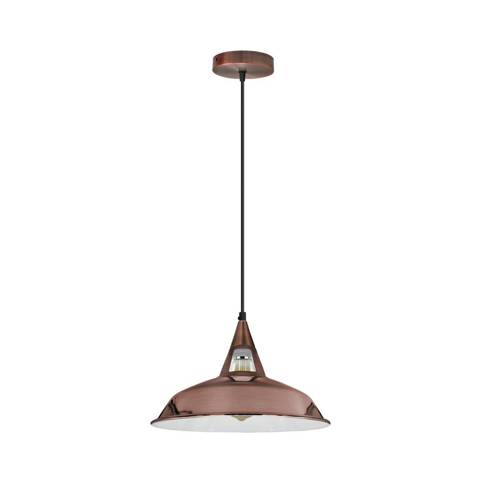 Barn Style Industrial Pendant Light in 5 Colours - Without Chain