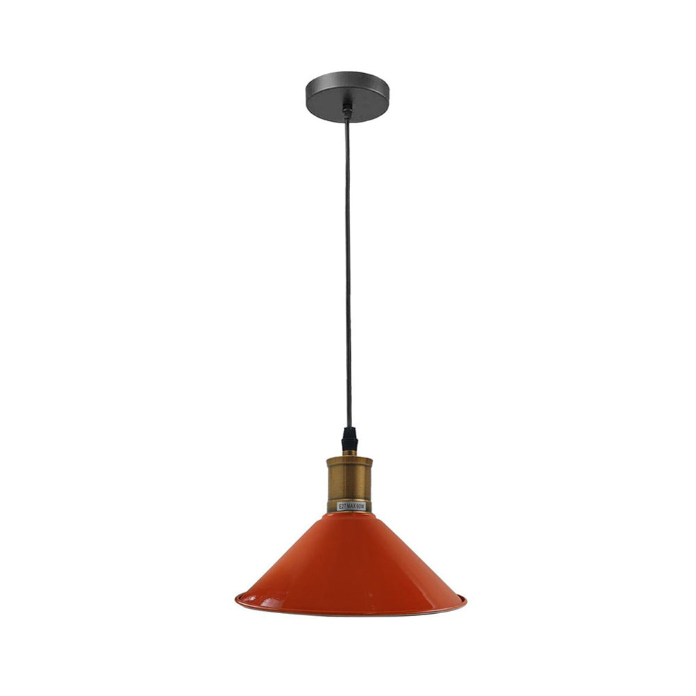Orange Cone Industrial Style Pendant Light