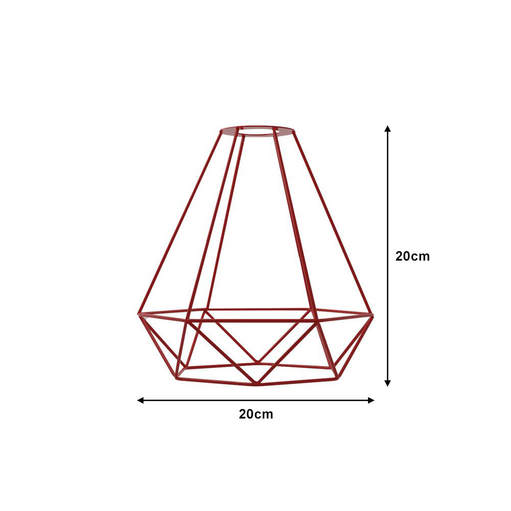 Red Diamond Cage Light Shade