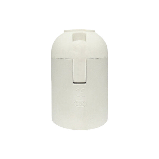 White E27 Bakelite Plastic Pendant Lamp Holder - Edison Screw Bulb Holder