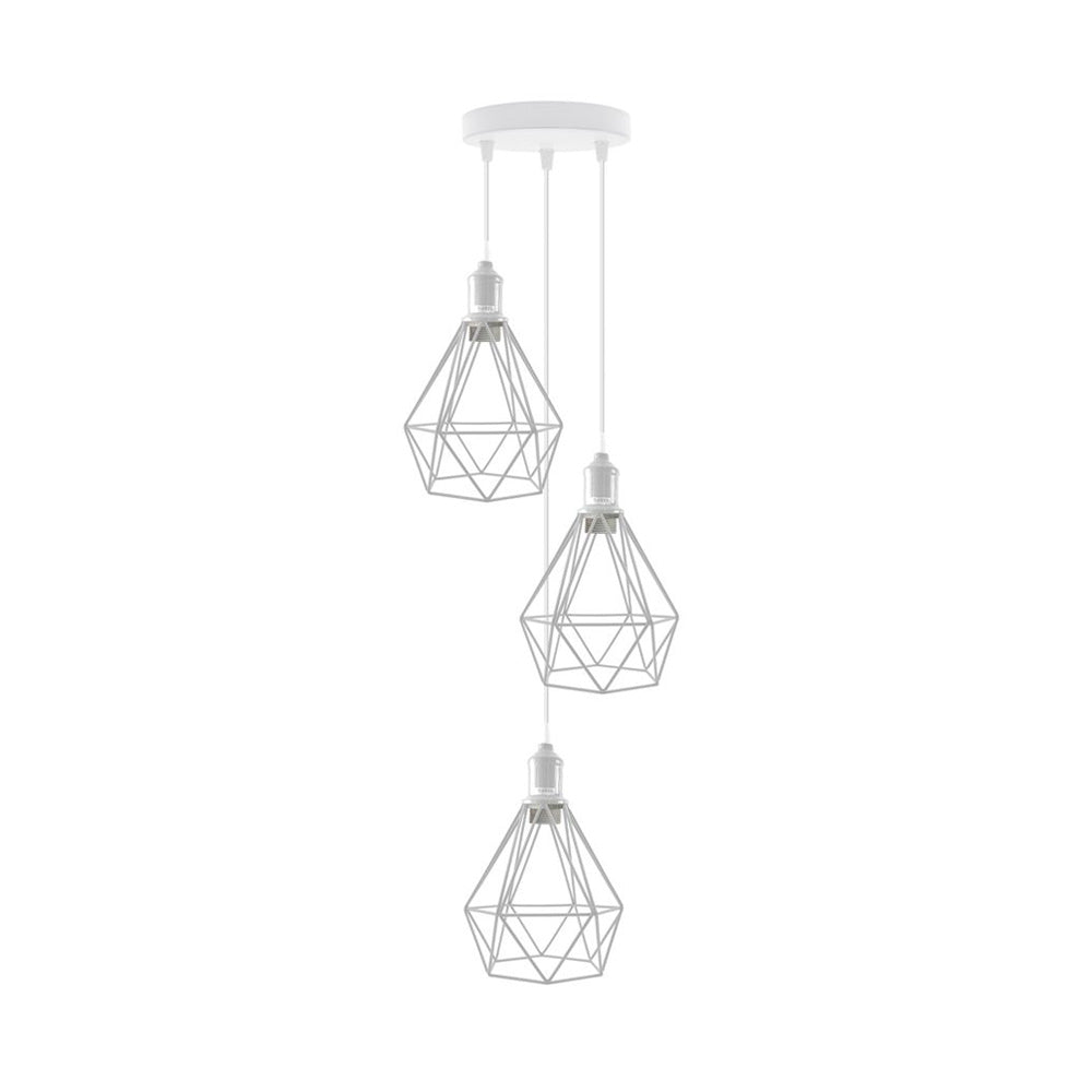 Diamond Cage Triple Pendant Light