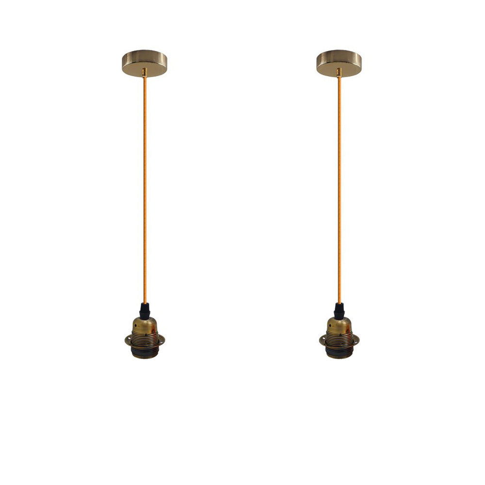 Vintage Industrial Pendant Light Fitting - 2 Pack