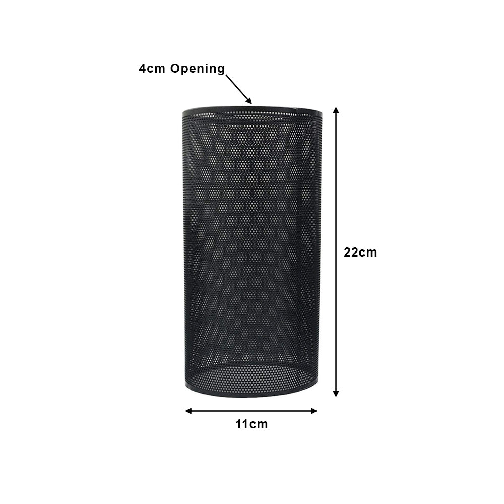 Black Cage Cylinder Light Shade