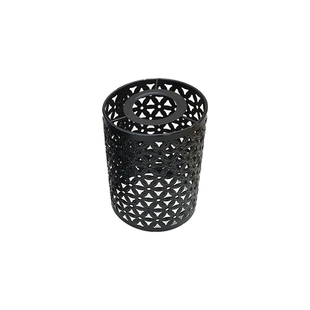 Black Floral Cylinder Light Shade