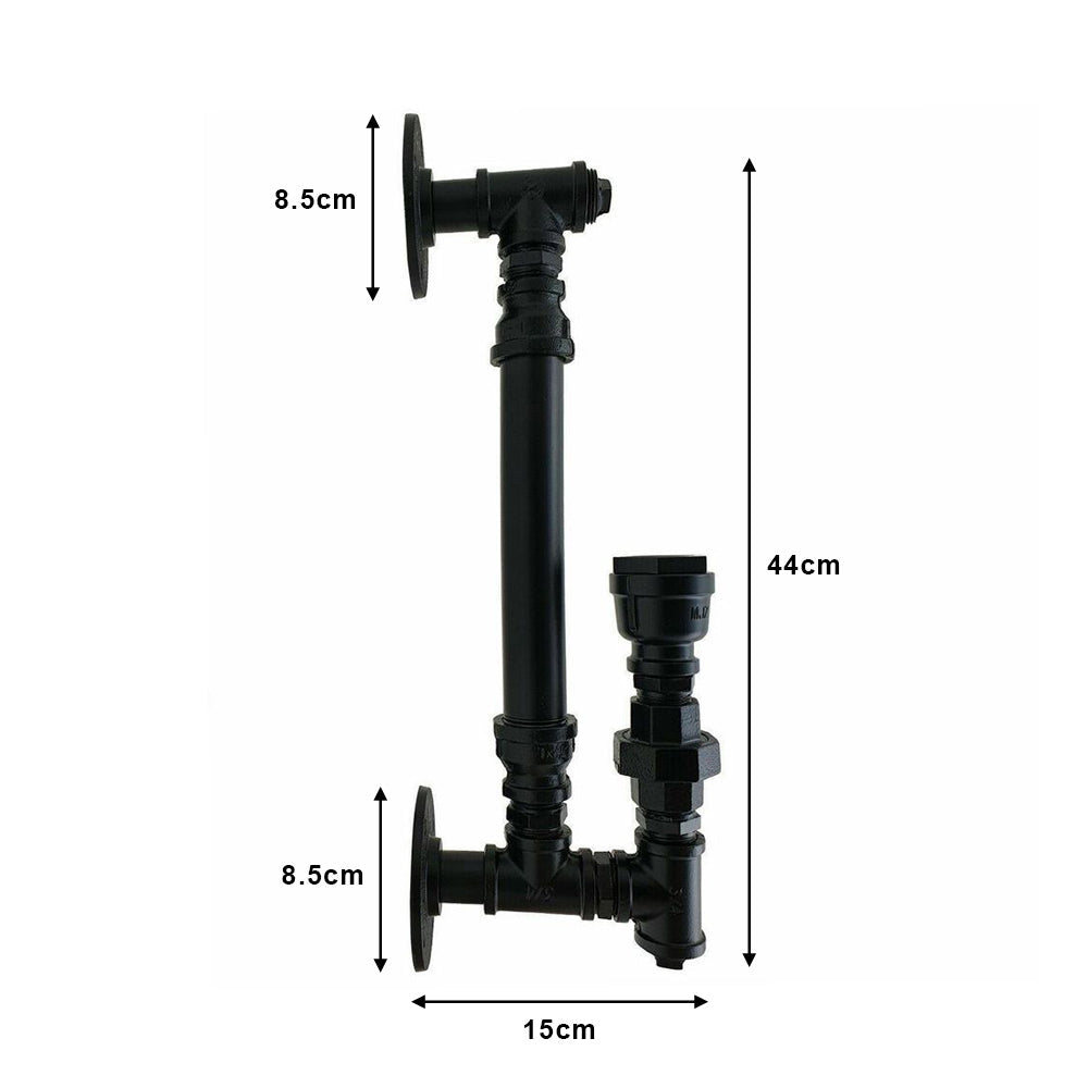 Brushed Copper Steampunk Pipe Wall Light