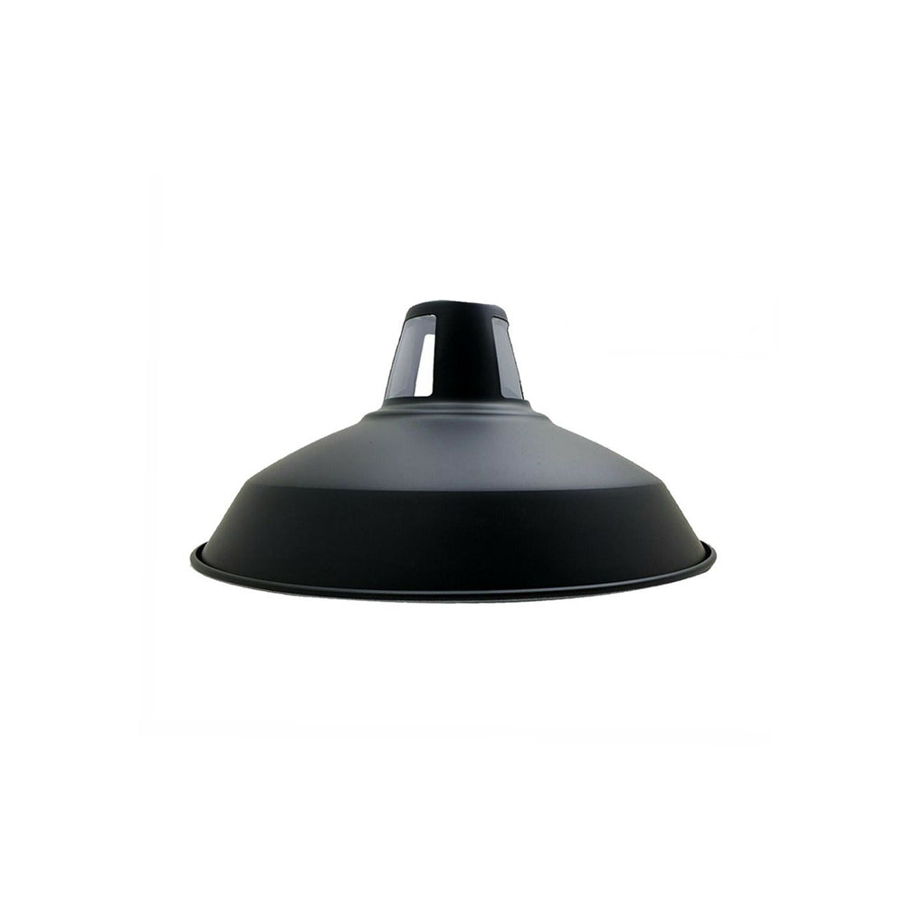 Black (White Inner) Barn Industrial Light Shade