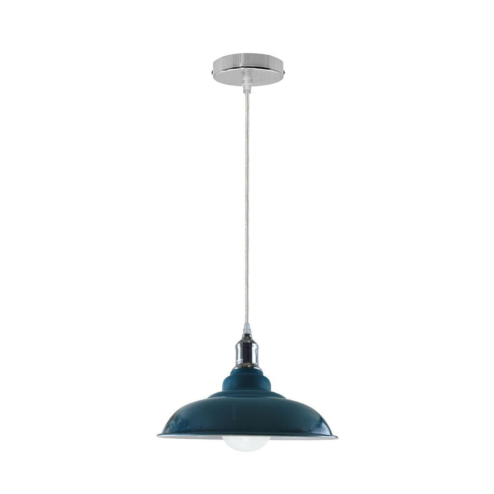 Blue Bowl Retro Ceiling Light