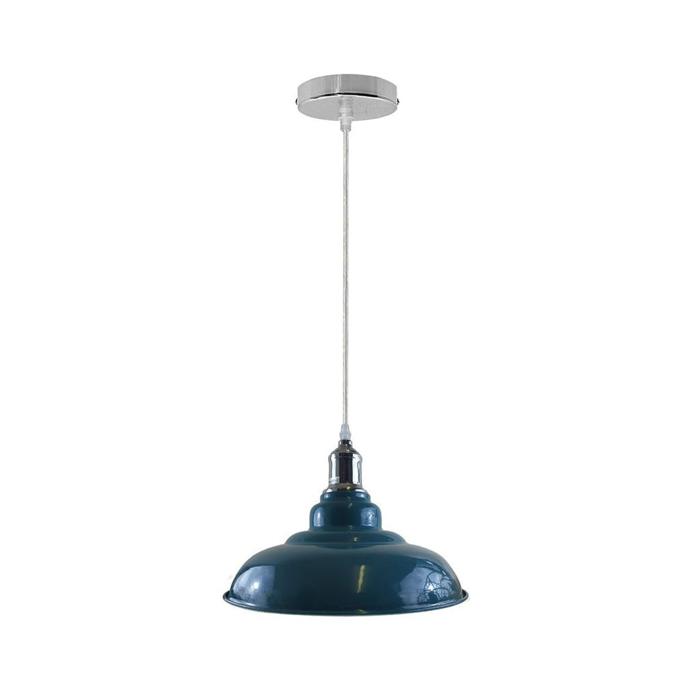 Blue Bowl Retro Ceiling Light