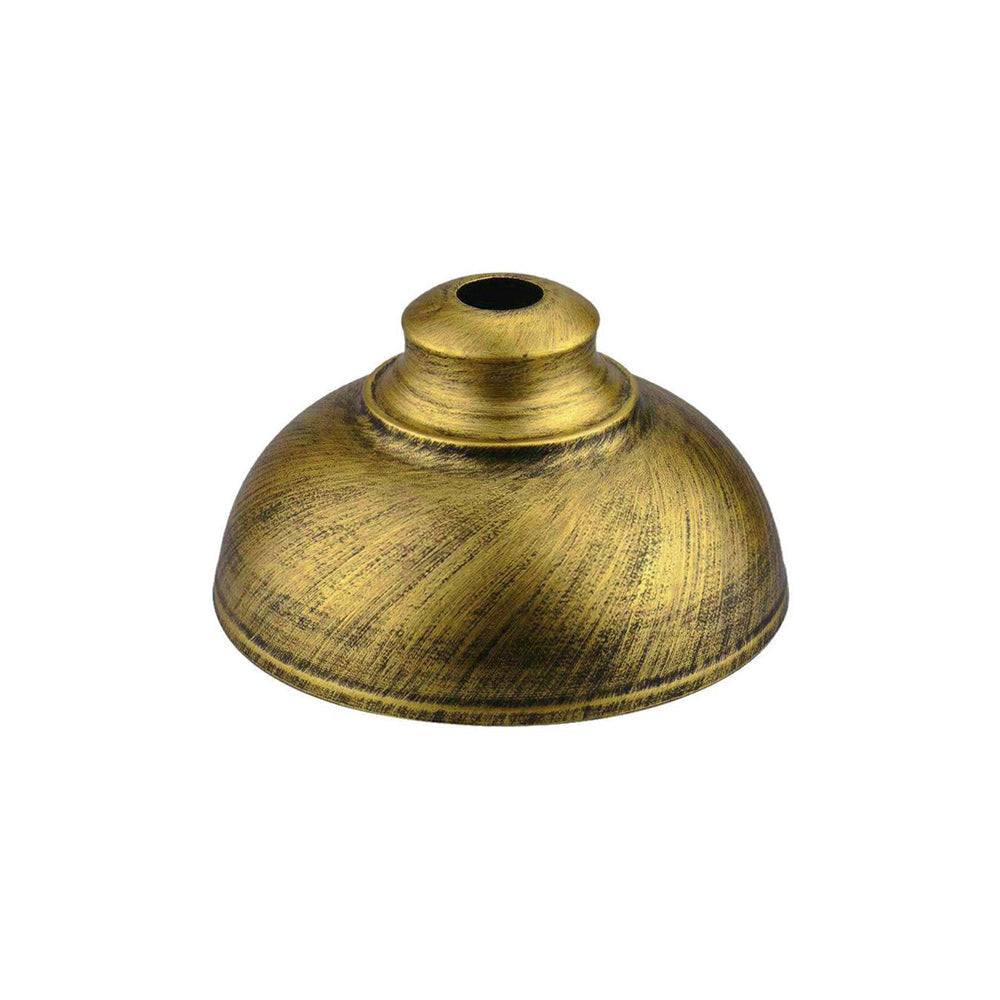 Brushed Brass Dome Vintage Light Shade - Medium