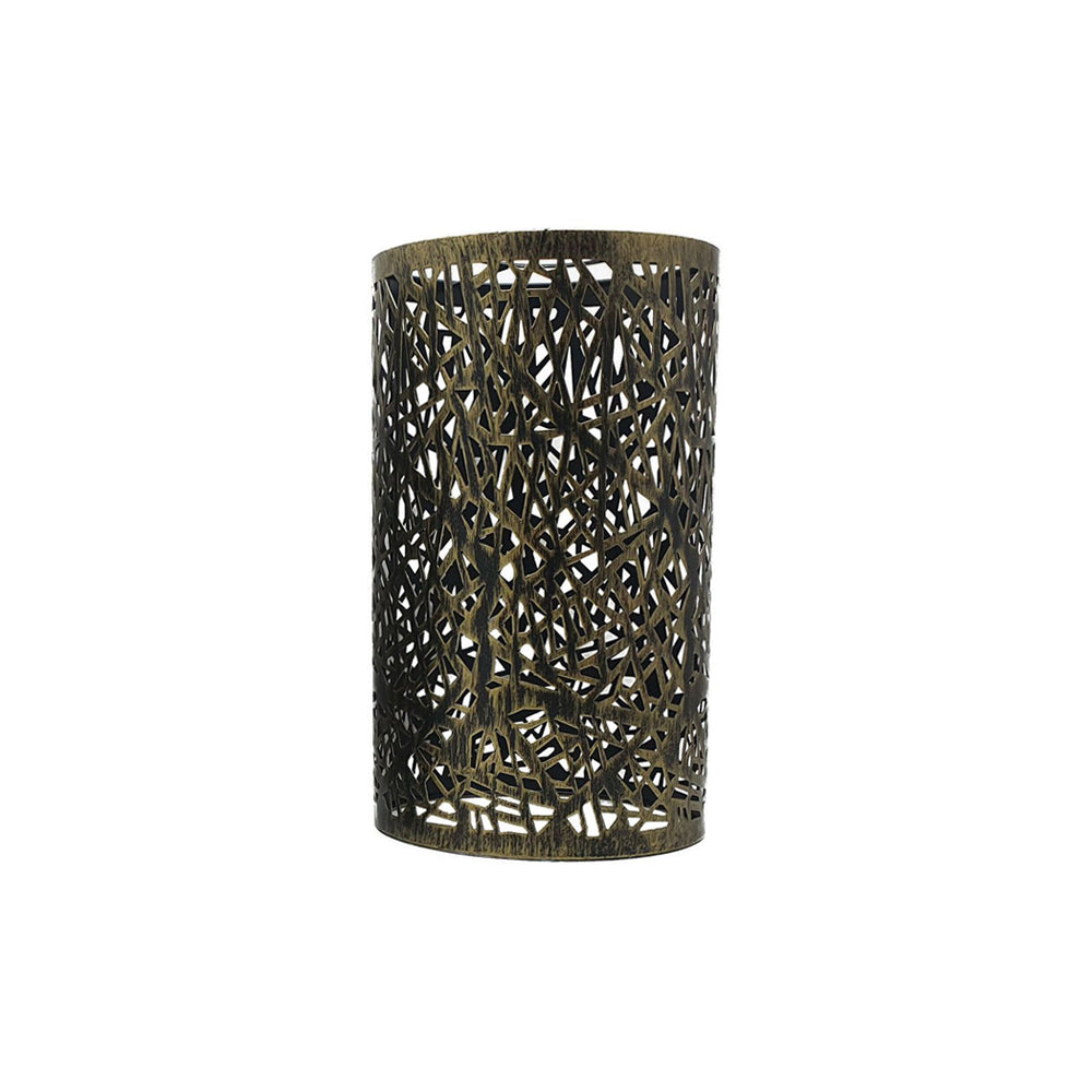 Brushed Brass Retro Cylinder Light Shade