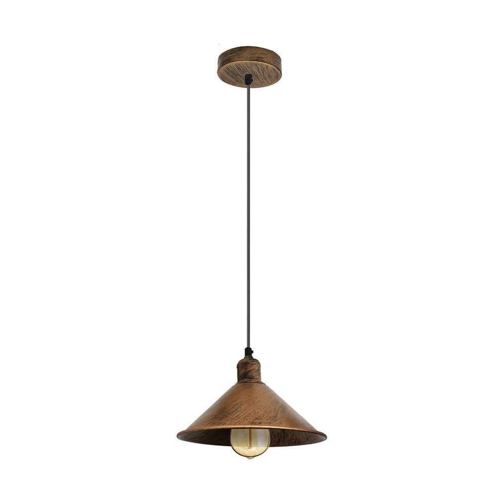 Brushed Copper Cone Vintage Pendant Light
