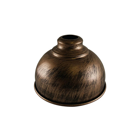 Brushed Copper Dome Vintage Light Shade - Small