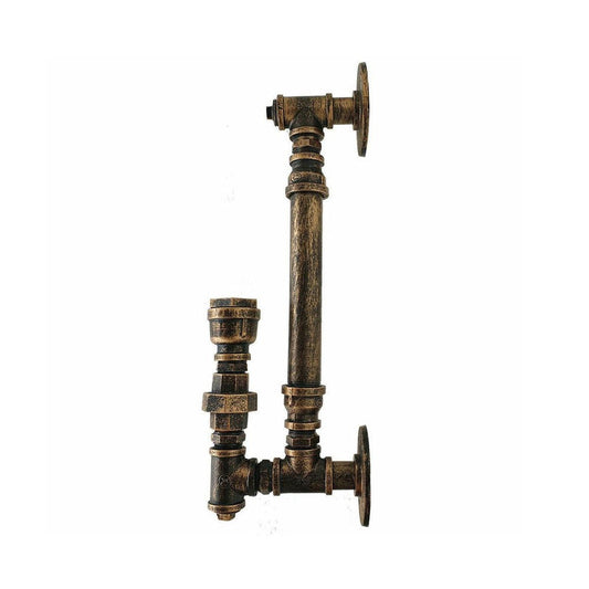 Brushed Copper Steampunk Pipe Wall Light