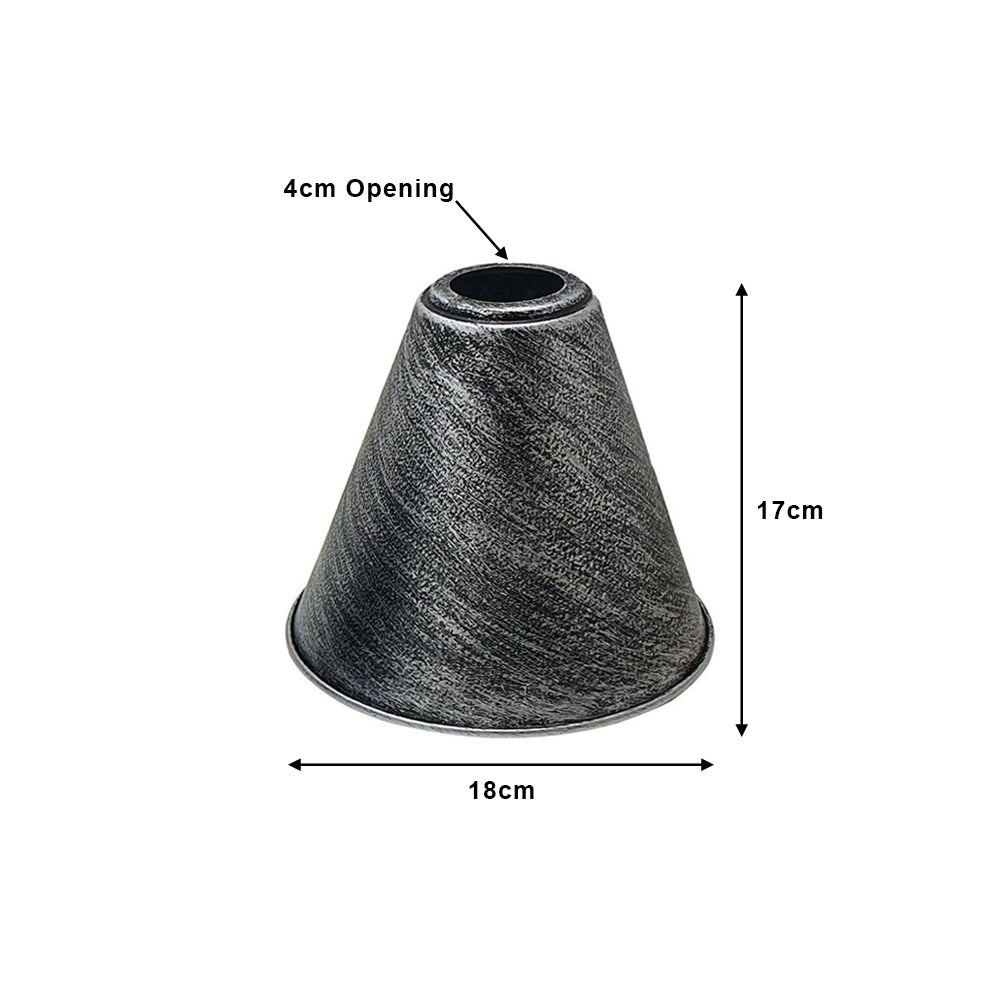 Brushed Silver Tall Cone Light Shade