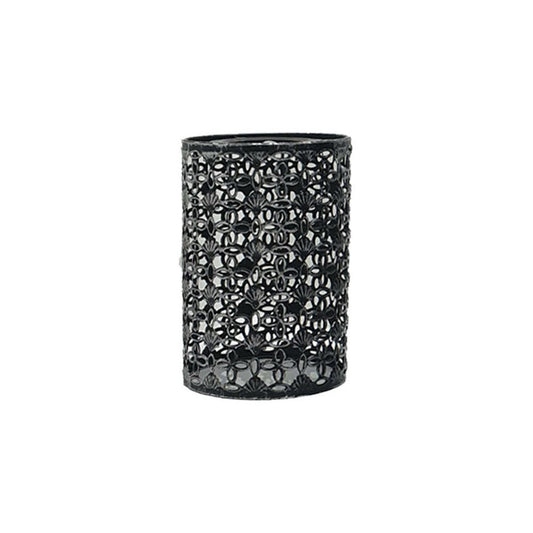 Brushed Silver Antique Style Cylinder Light Shade