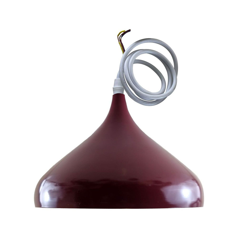 Burgundy & White Teardrop Pendant Light - Large
