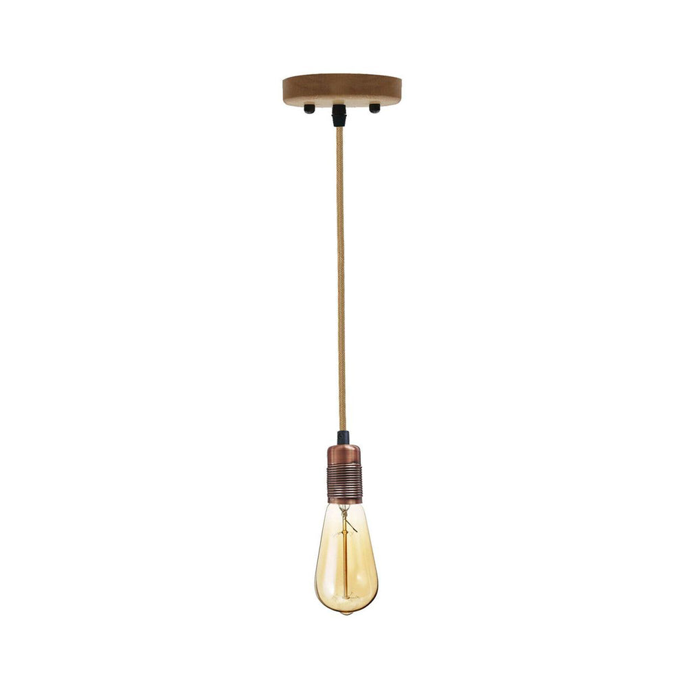 Copper Vintage Hemp Pendant Light