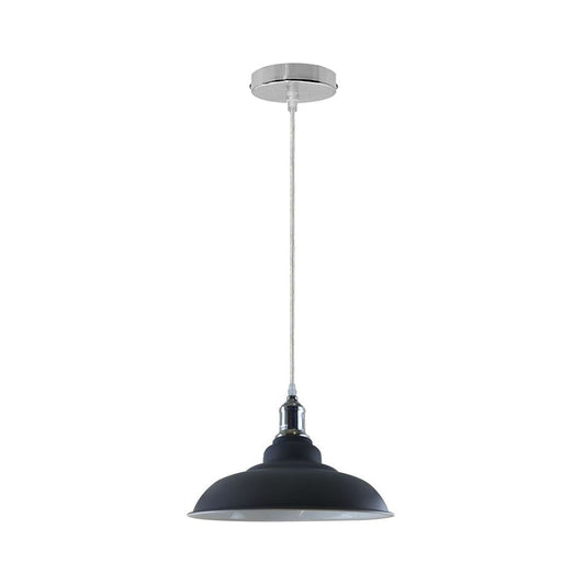 Dark Grey Bowl Retro Ceiling Light