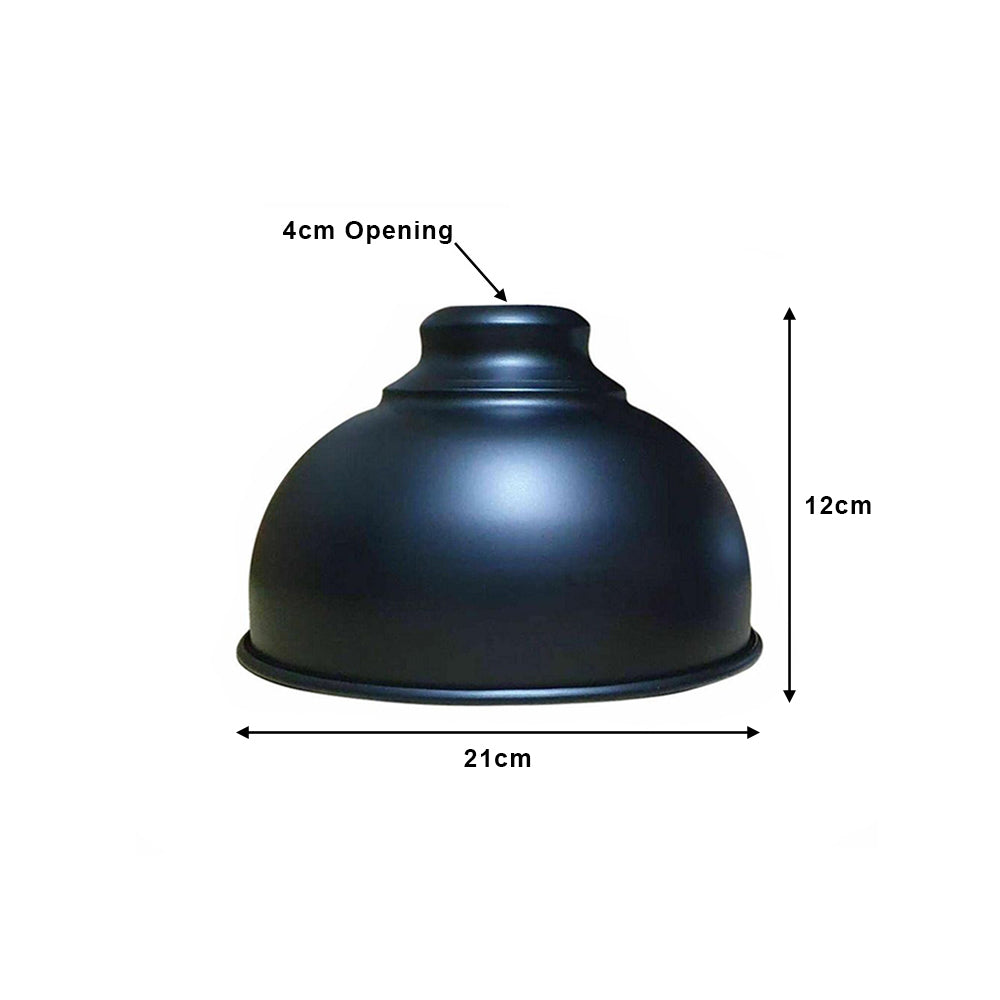 Black (Dark Gold Inner) Dome Vintage Light Shade - Small