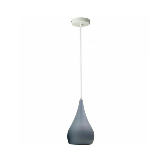 Grey Teardrop Pendant Light