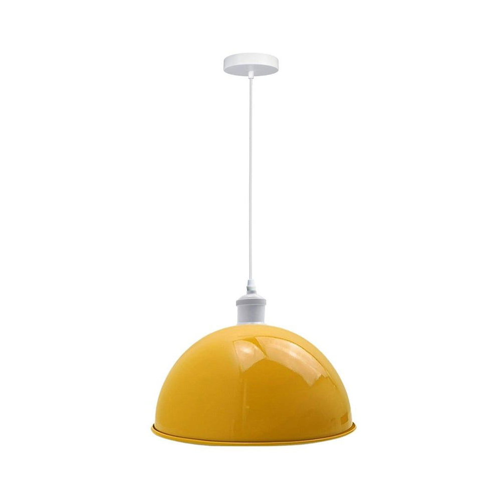 Yellow Dome Pendant Light - Large