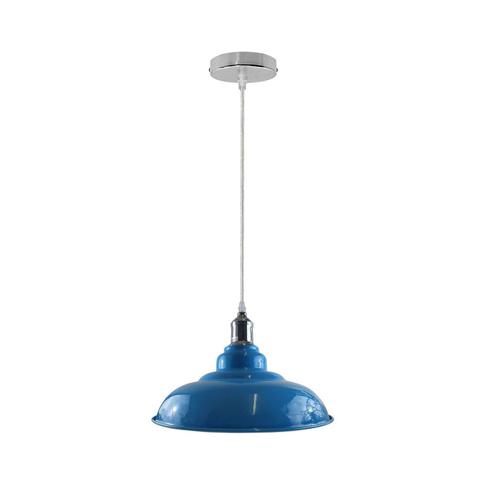 Light Blue Bowl Retro Ceiling Light