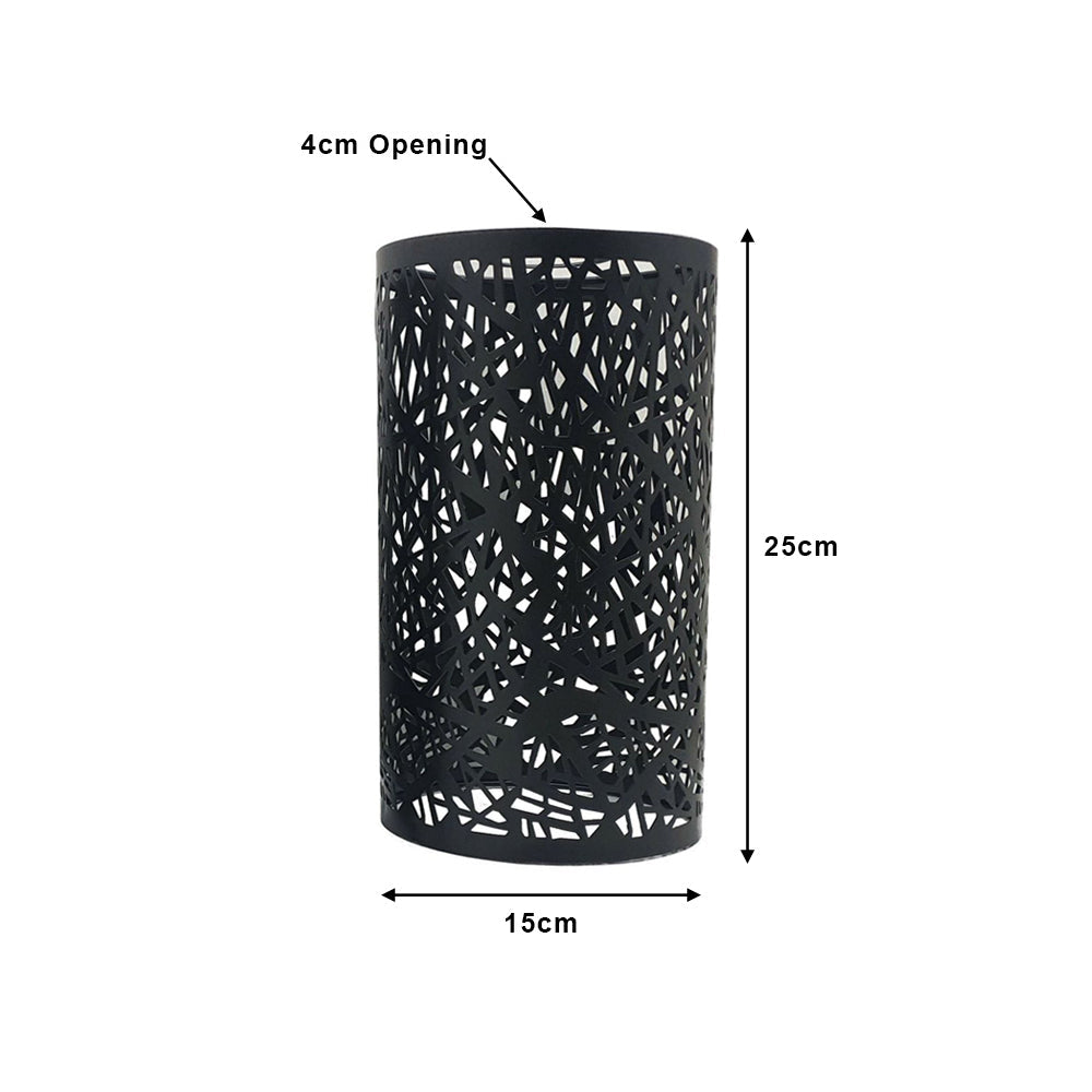 Brushed Silver Retro Cylinder Light Shade
