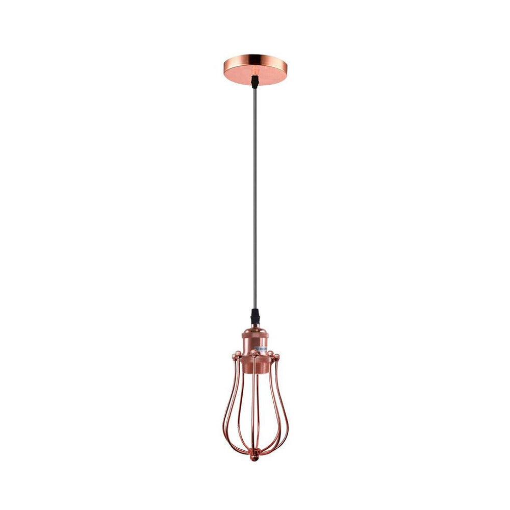 Rose Gold Cage Pendant Light