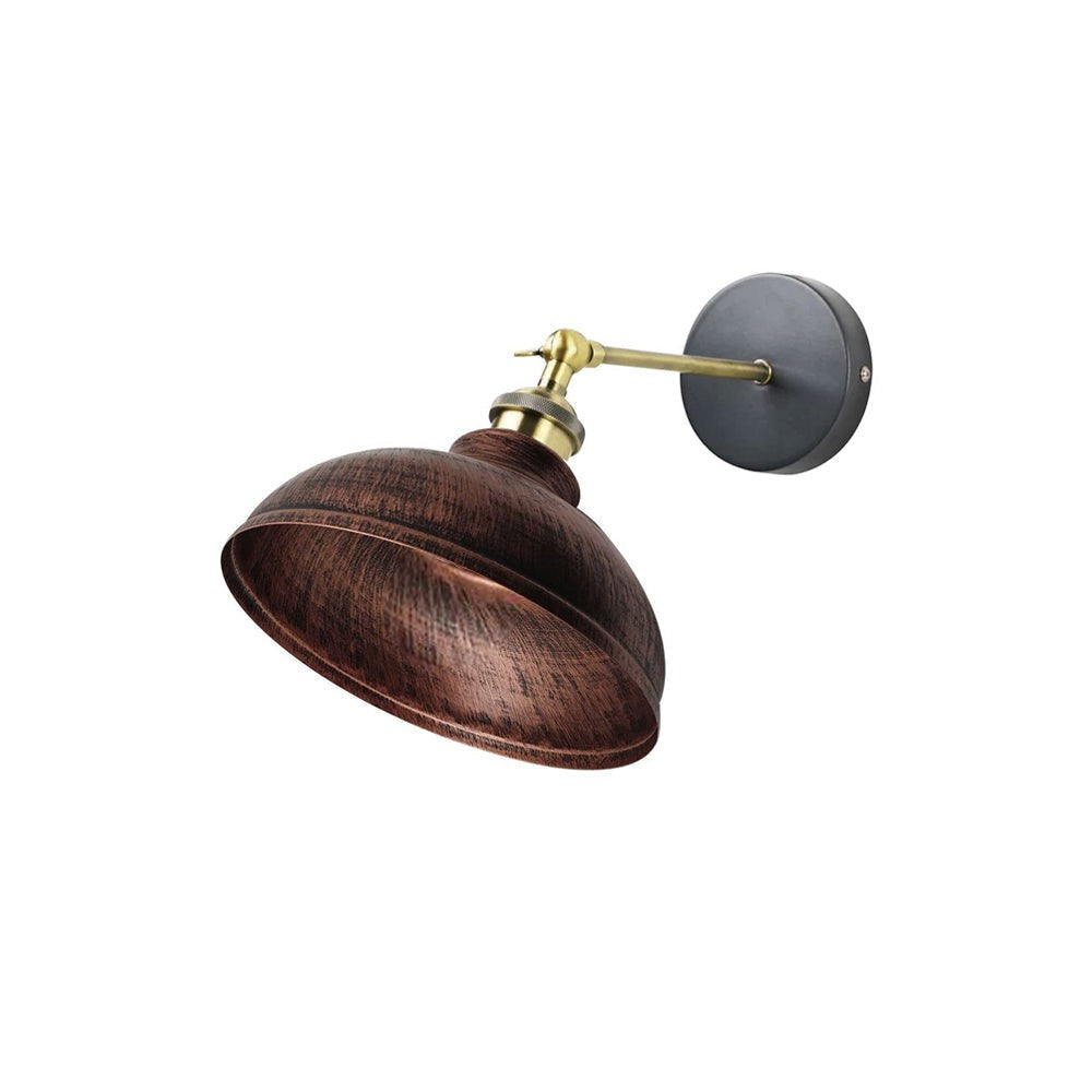 Rustic Red Dome Vintage Wall Light