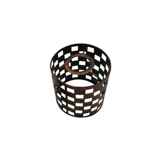 Rustic Red Check Style Cylinder Light Shade