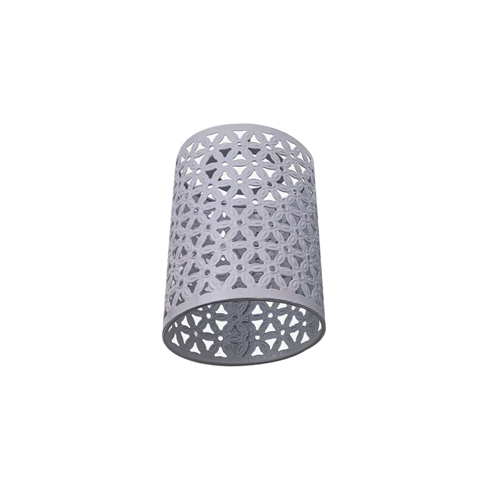 White Floral Cylinder Light Shade