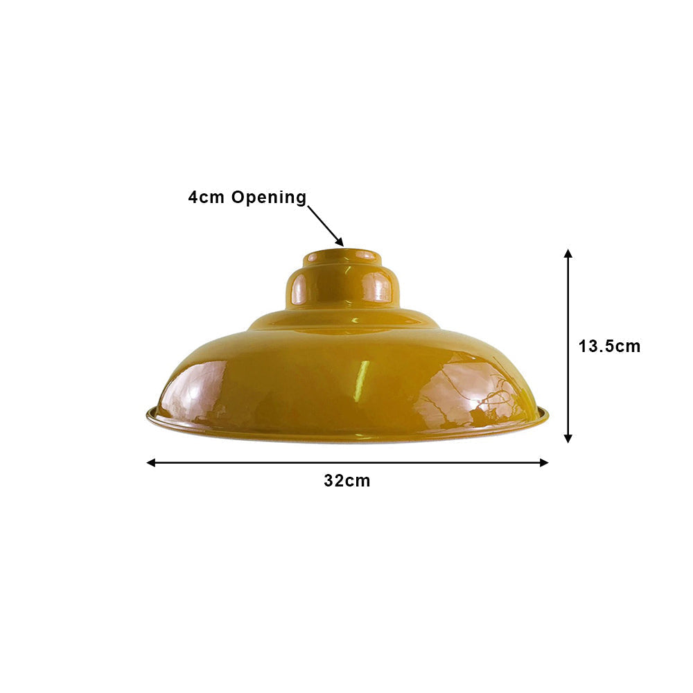 Black (White Inner) Bowl Retro Light Shade