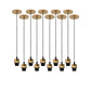 10 Pack Industrial French Gold Pendant Light Fittings - Without Bulbs