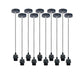 10 Pack Industrial Grey Pendant Light Fittings - Without Bulbs