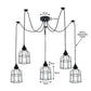 Black Cage Spider 5 Pendant Ceiling Light