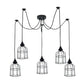 Black Cage Spider 5 Pendant Ceiling Light